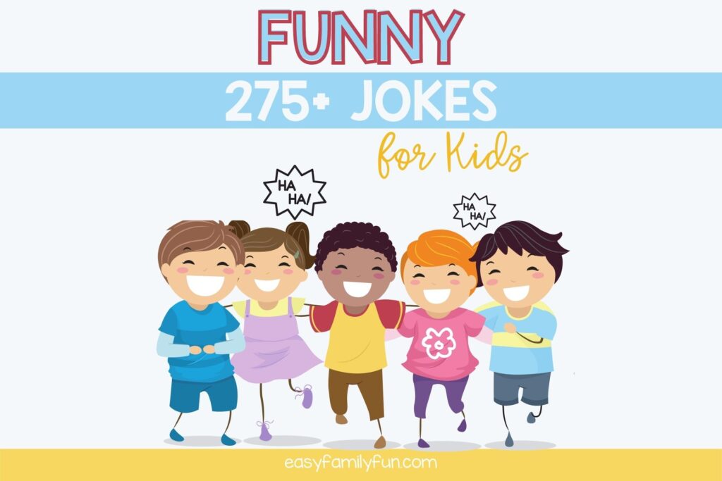 featured image: 275+ jokes for kids with kids laughing