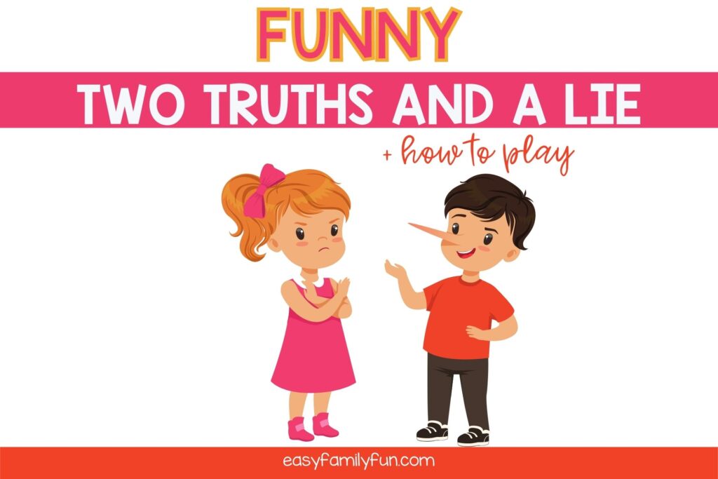 featured image: two truths and a lie with a girl and a boy who's telling a lie