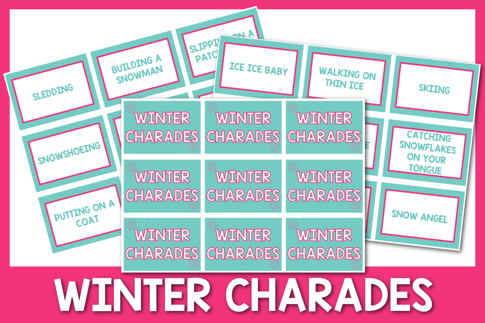 60 Winter Charades Ideas Printable Cards