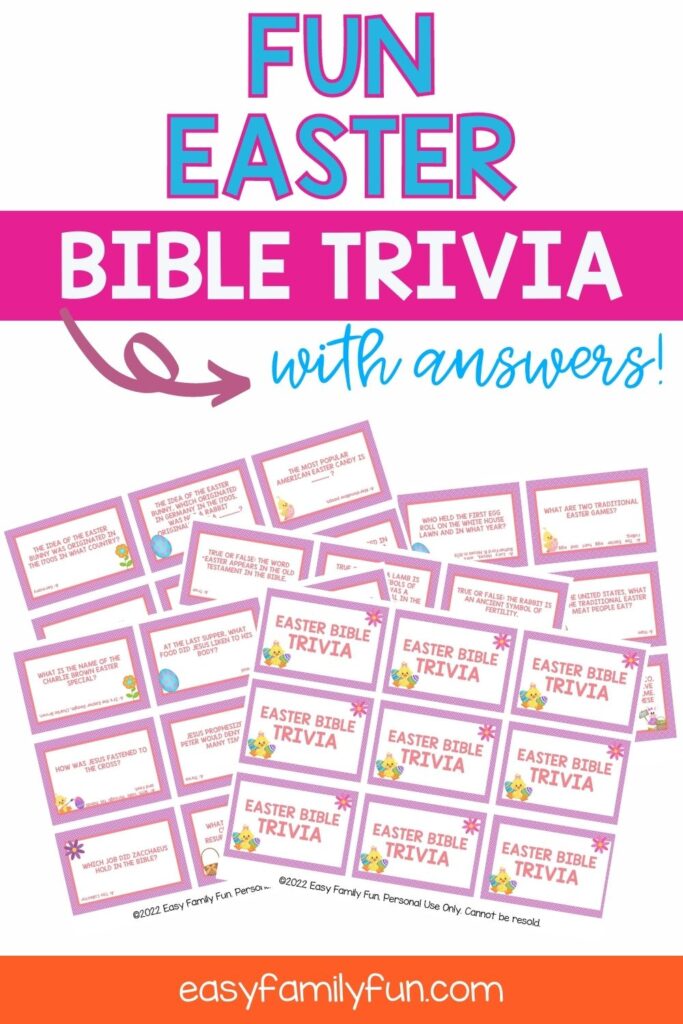 pin image: easter bible trivia cards printable