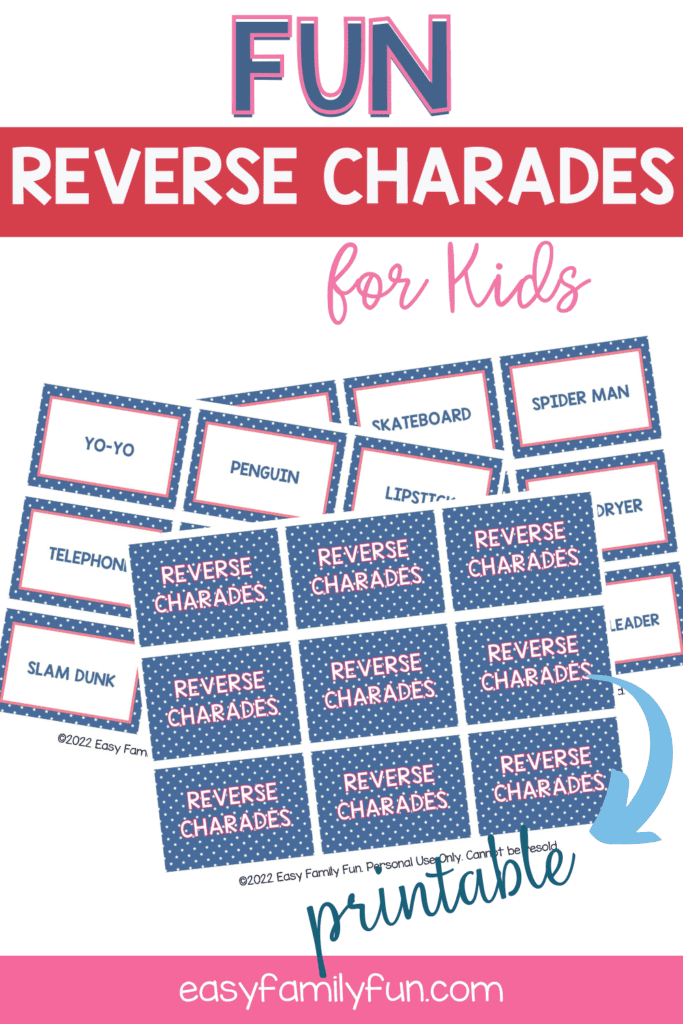 pin image: reverse charades cards printable
