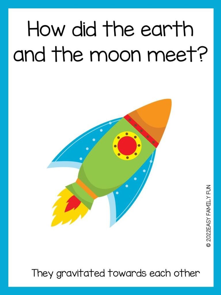 joke card of space joke for kids 
