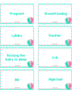 100+ Baby Shower Charades Ideas + Printable Cards
