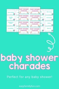100+ Baby Shower Charades Ideas + Printable Cards
