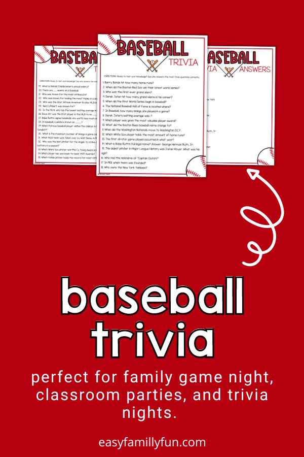 Baseball Trivia Calendar 2025 Printable Free Catha Daloris