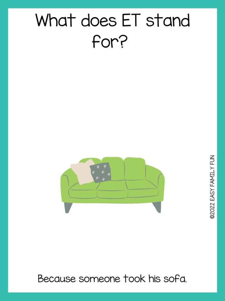 green couch with green border with couch pun