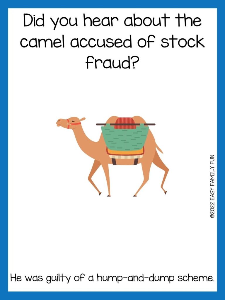 Brown Camel on white background with navy blue border.