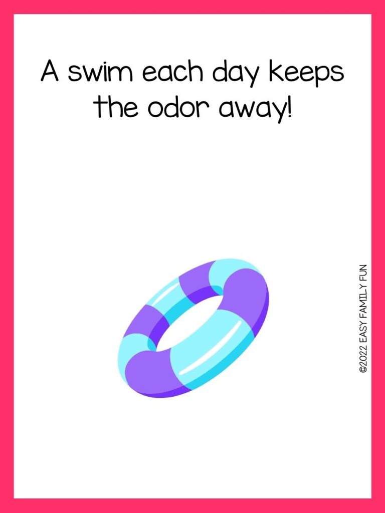 Blue and purple inner tube with white cardstock and hot pink border