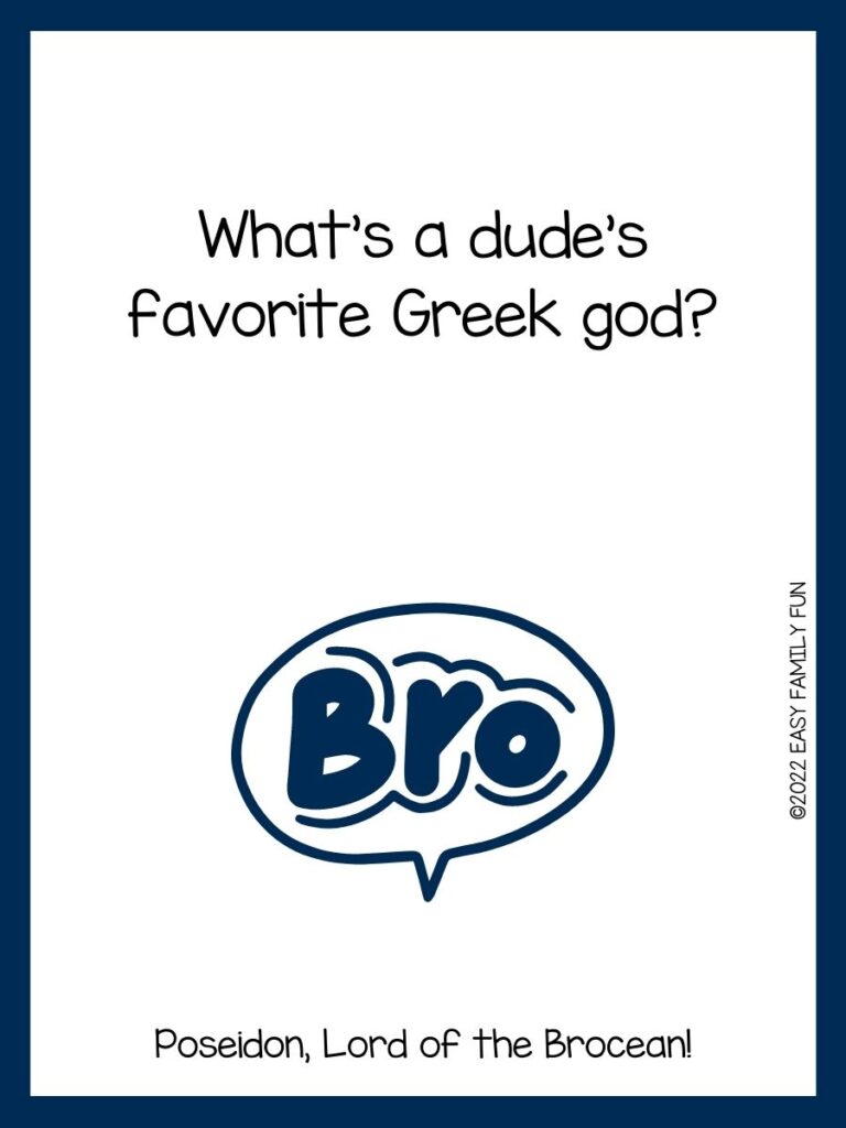 Speech bubble saying Bro with blue border and bro pun