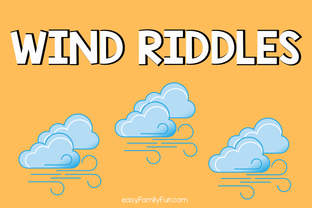 WIND RIDDLES ON YELLOW BACKGROUND