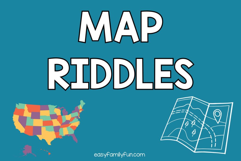 US Map and illustrated map on blue background