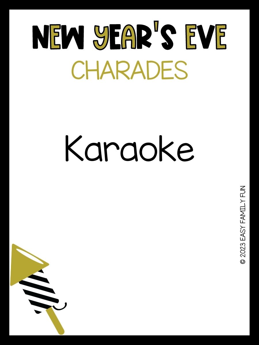 50 New Year's Eve Charades Ideas Plus Printable Cards