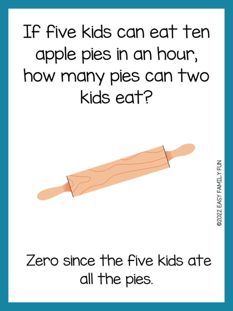 pie joke with rolling pin image