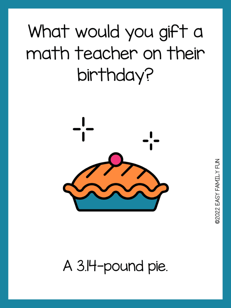 pie joke with pie on card
