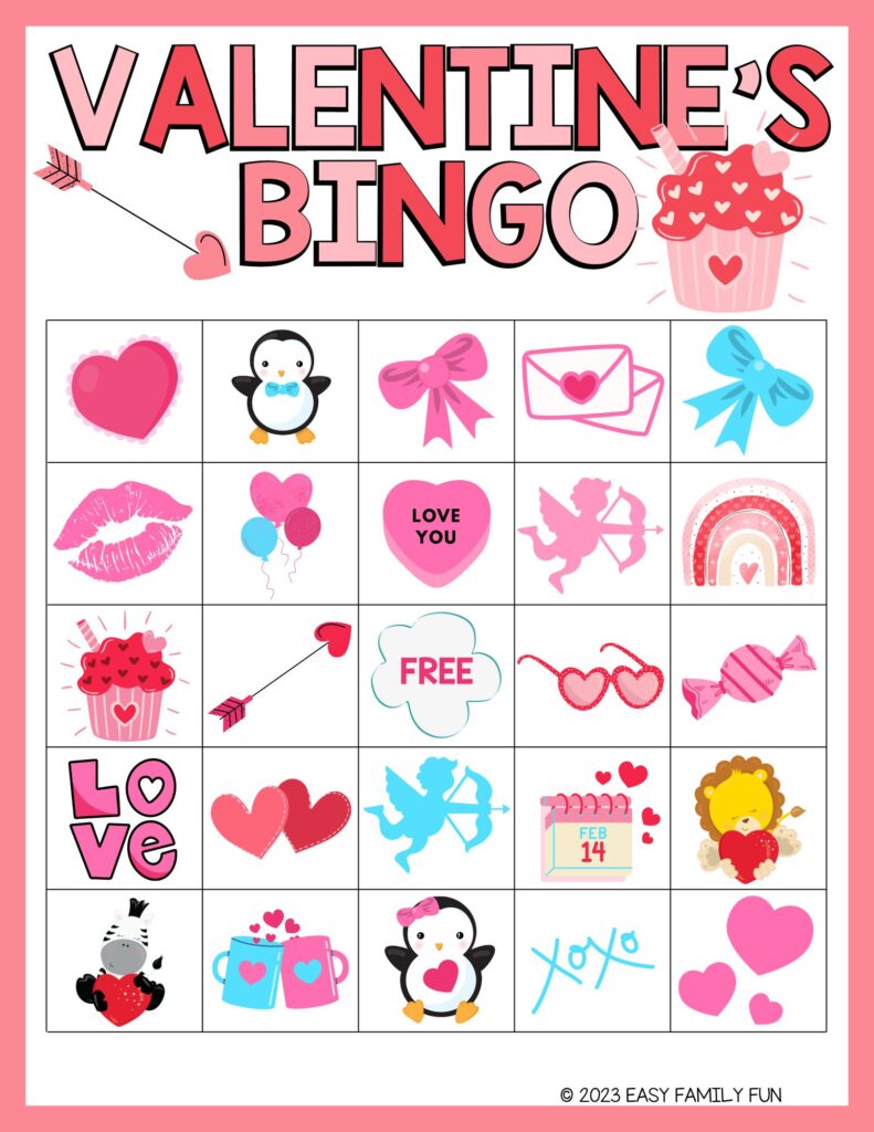 Free Valentine's Day Bingo Cards