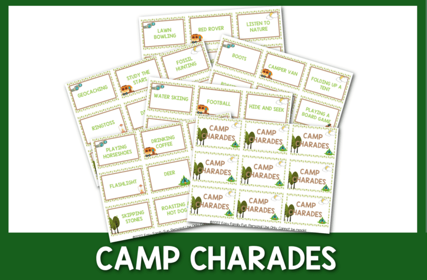 85+ Best Camp Charades + Printable Cards