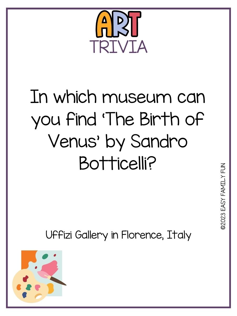 150 Amazing Art Trivia Question and Answers