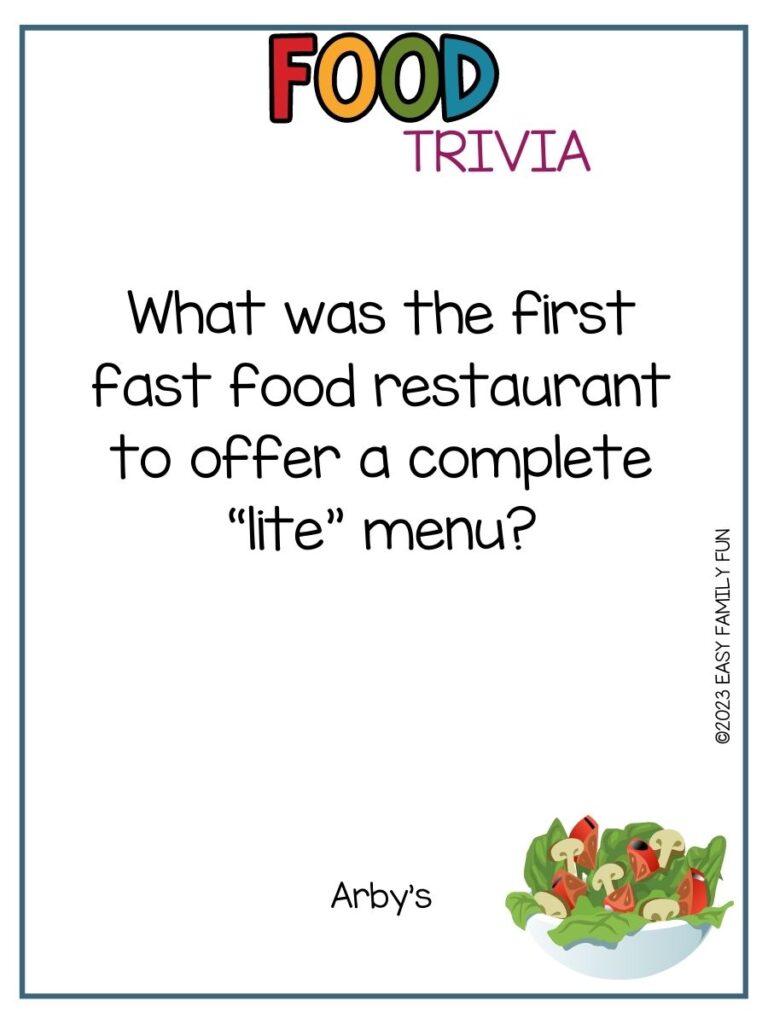 120 Tantalizing Food Trivia Questions and Answers