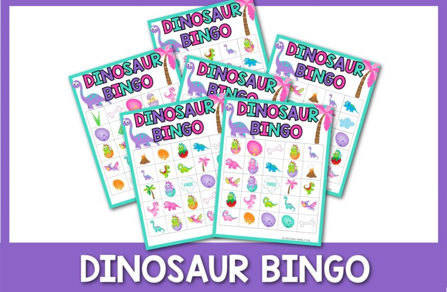 Printable Dinosaur Bingo Game Your Dinosaur Loving Kid Will Love