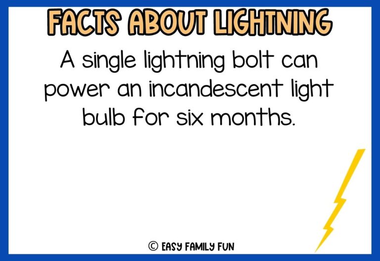 79 Electrifying Facts about Lightning [Free Fact Cards]