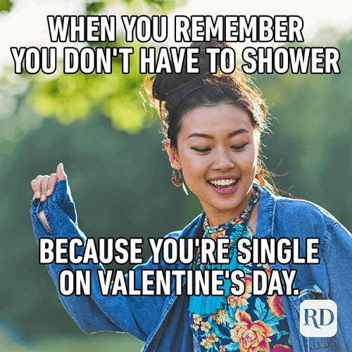Valentine’s Day Memes about remembering no need to shower