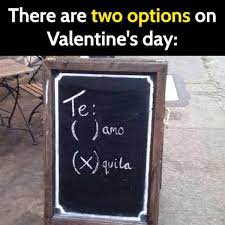 Valentine’s Day Memes about two options on valentines day