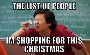 Christmas memes about list of people getting gifts