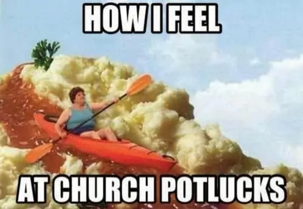 Funny Church memes about church potluck