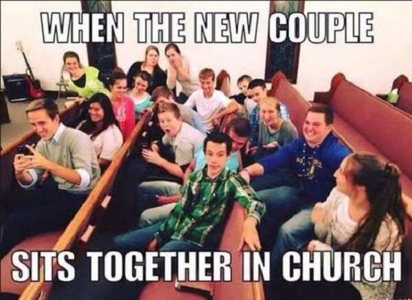 Funny Church memes about new couple at church