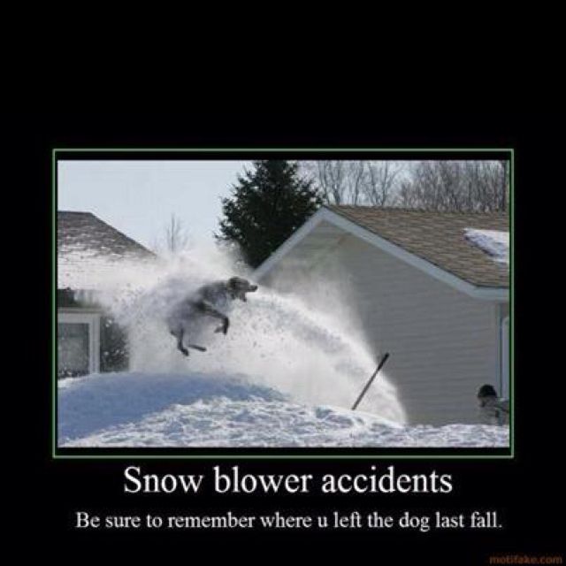 Snow Blower Memes about accidents