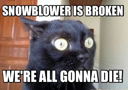 Snow Blower Memes about broken snowblower