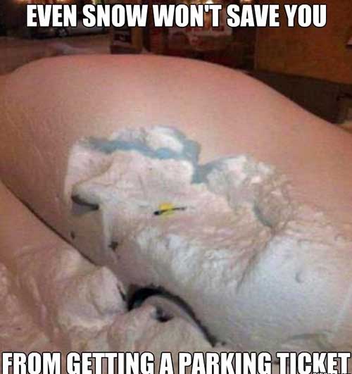 Snow Memes about parking ticket