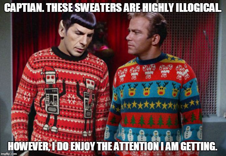 Ugly Christmas Sweater Memes about the attention getting