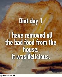 Funny Food Memes about diet day 1