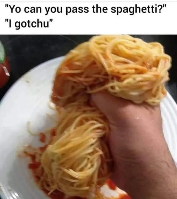 Funny Food Memes about spaghetti