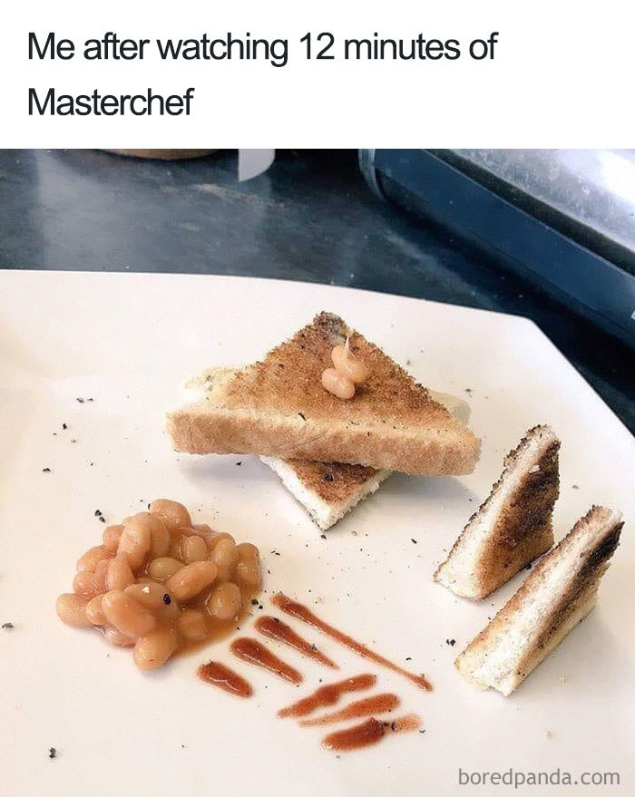 Funny Food Memes about watching master chef