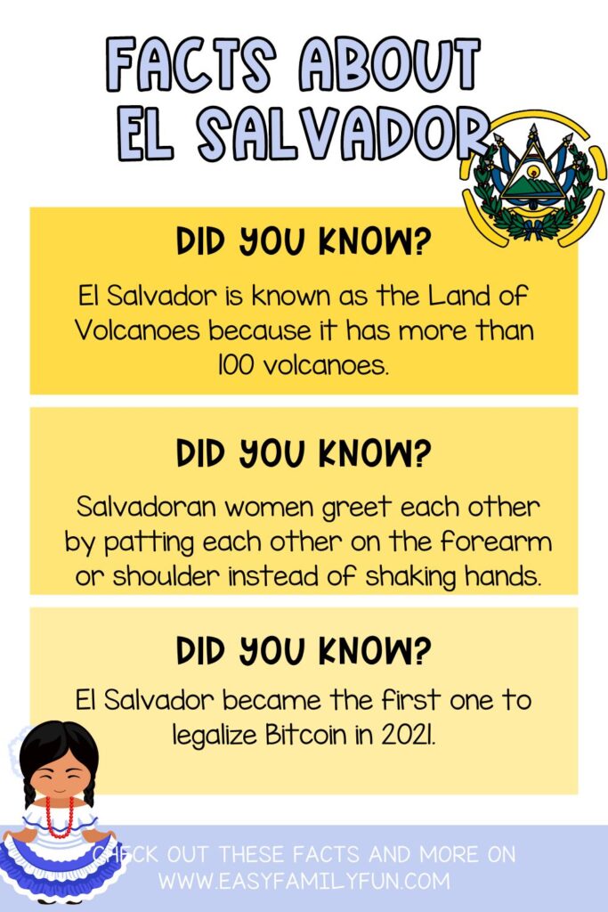 pinterest pin image of Facts about El Salvador