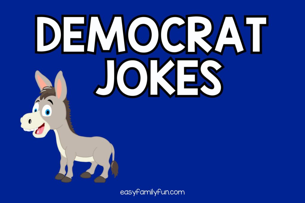 Democrat Jokes with donkey in left corner 