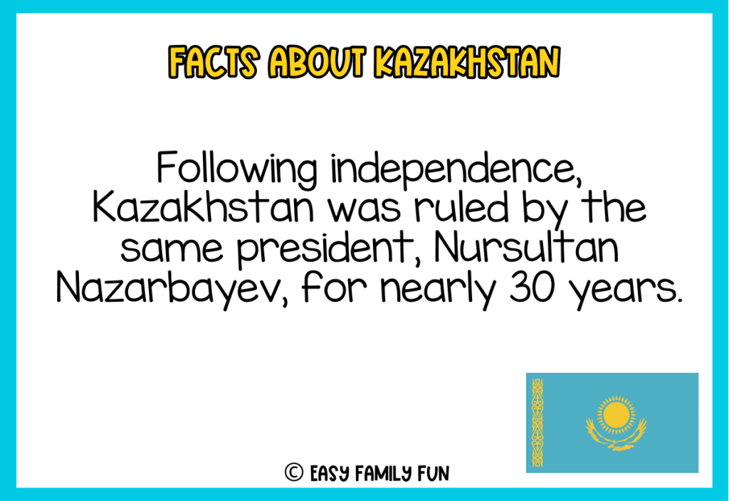 Kazakhstan fact: about president 