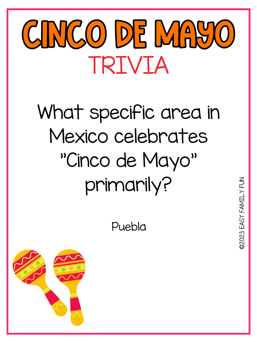 62 Best Cinco de Mayo Trivia Questions - Easy Family Fun- Print-and ...